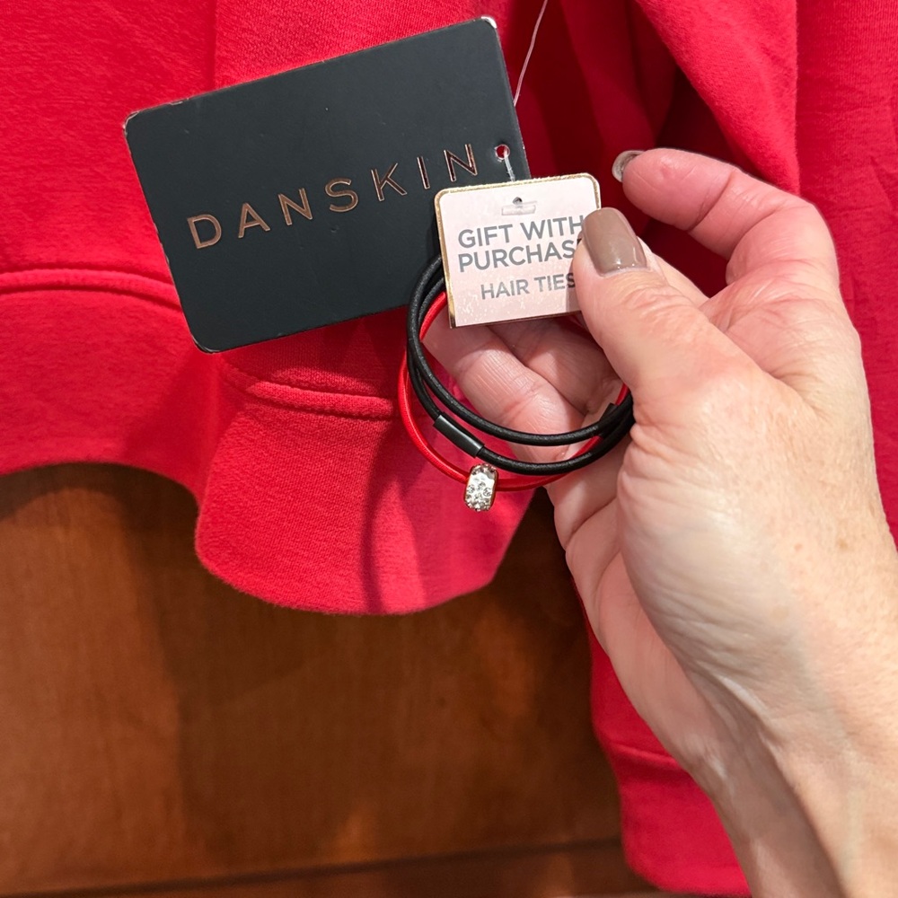 Danskin Women's Vibrant Red Sweatshirt - Picture 3 of 6